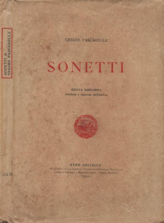 Sonetti - Cesare Pascarella - copertina