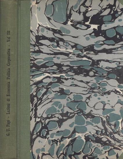 Lezioni di economia politica corporativa Vol. III - Giuseppe Ugo - copertina