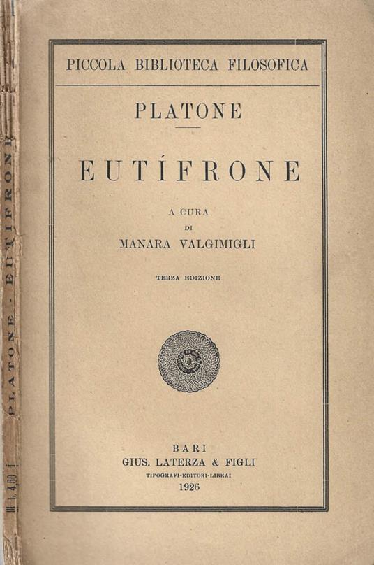 Eutifrone - Platone - copertina