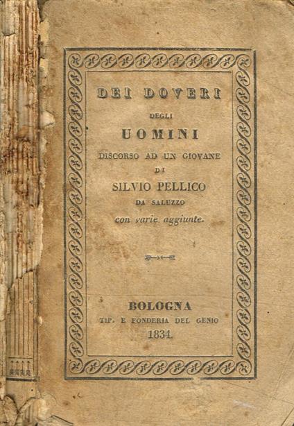 Dei doveri degli uomini - Silvio Pellico - copertina