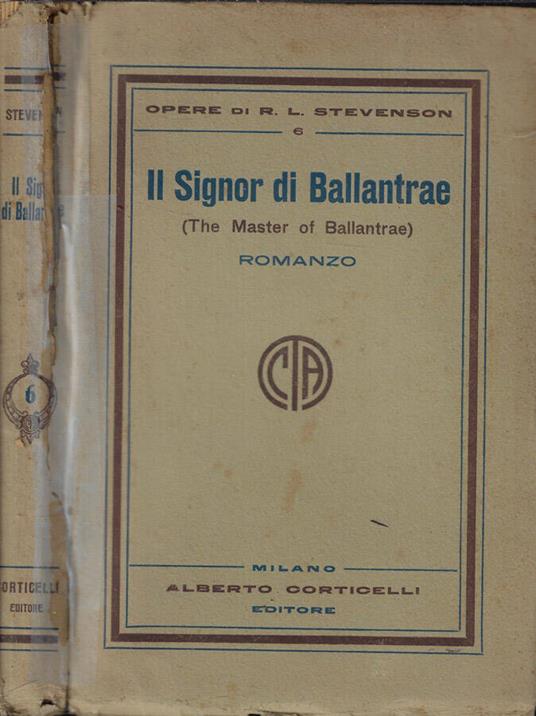 Il Signor di Ballantrae - Robert Louis Stevenson - copertina