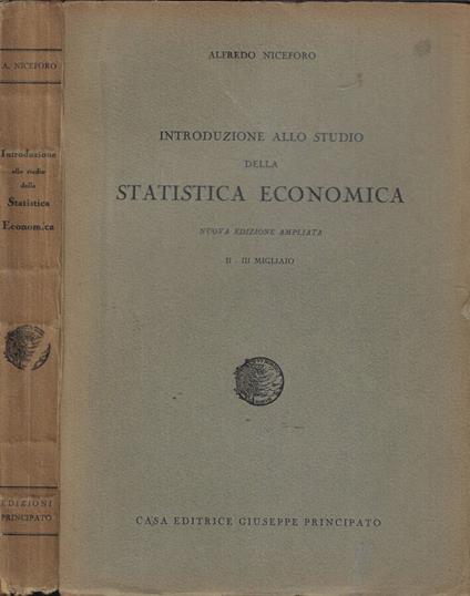 Introduzione allo studio della statistica economica - Alfredo Niceforo - copertina