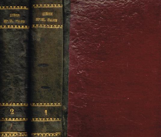 Storia delle repubbliche Italiane del medio evo vol.I, II - Simonde de Sismondi - copertina