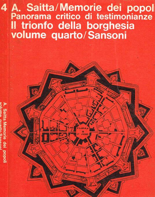 Memorie dei popoli. Panorama critico di testimonianze vol.IV - Armando Saitta - copertina
