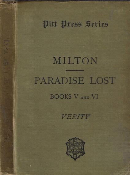 Milton's Paradise Lost Books V and VI - copertina