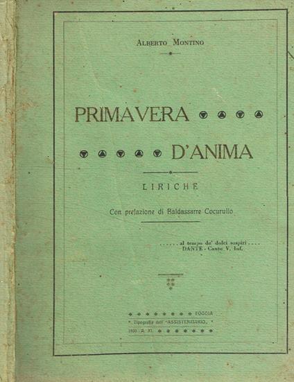 Primavera……D'anima - Alberto Monti - copertina