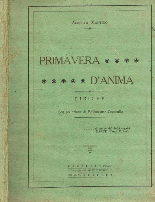 Primavera……D'anima - Alberto Monti - copertina