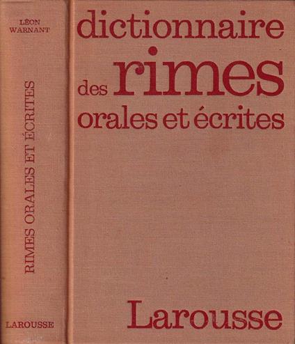 Dictionnaire des rimes - copertina