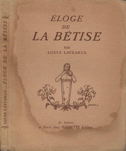Éloge de La Betise - copertina
