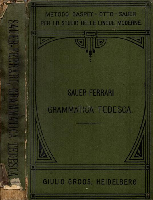 Grammatica della lingua tedesca - copertina