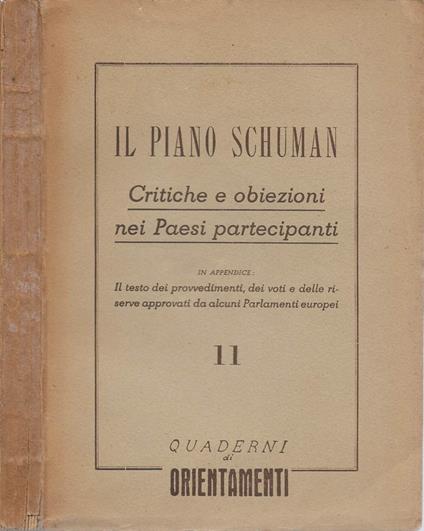 Il Piano Schuman - copertina