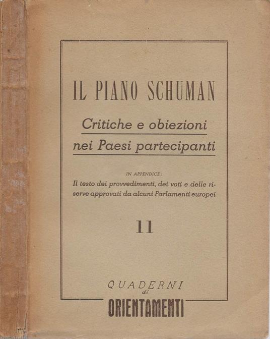 Il Piano Schuman - copertina