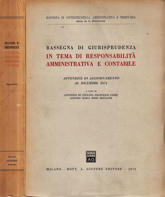 Rassegna di giurisprudenza in tema di responsabilità amministrativa e contabile - copertina