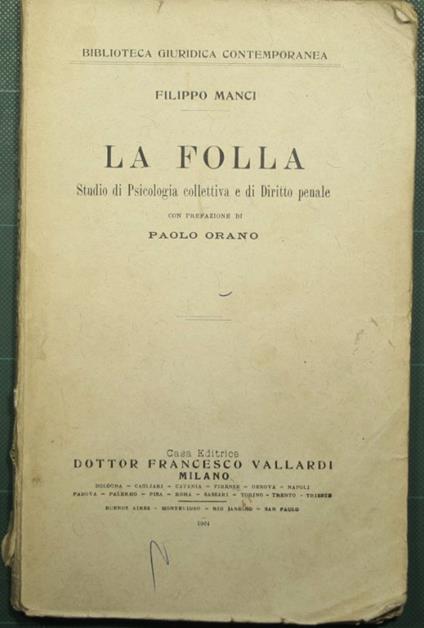 La folla - Filippo Manci - copertina