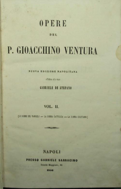 Opere del P. Gioacchino Ventura - Vol. II - Gioacchino Ventura - copertina