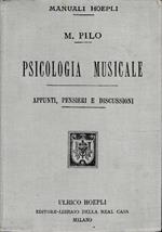 Psicologia musicale. Appunti, pensieri e discussioni