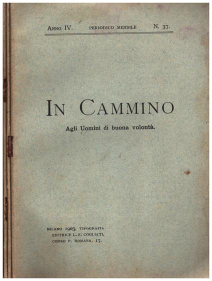 In cammino anno IV N. 37, 38, 39, 42 - copertina