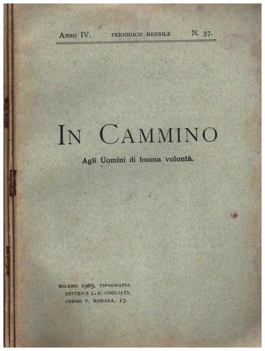 In cammino anno IV N. 37, 38, 39, 42 - copertina