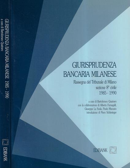 Giurisprudenza bancaria milanese - copertina
