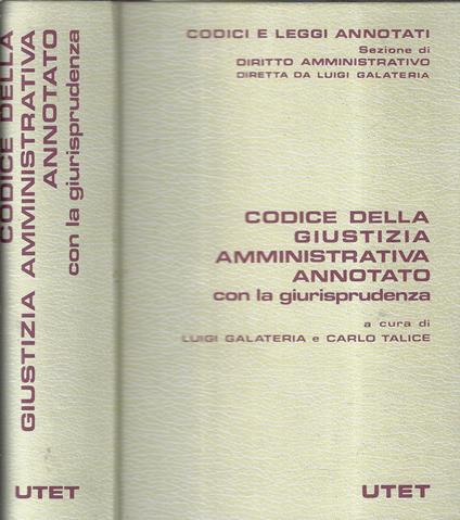Codice della giustizia amministrativa annotato con al giurisprudenza - copertina