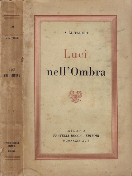 Luci nell'ombra - copertina