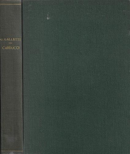 Carducci - Alfredo Galletti - copertina