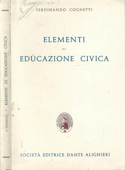Elementi di Educazione Civica - Ferdinando Cognetti - copertina