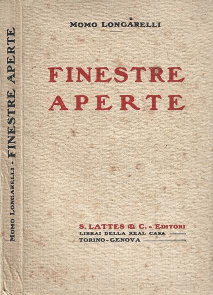 Finestre aperte - copertina