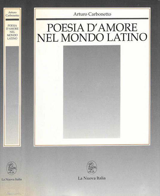 Poesia d'amore nel mondo latino - Arturo Carbonetto - copertina