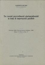 Tre recenti provvedimenti giurisprudenziali in tema di importazioni parallele