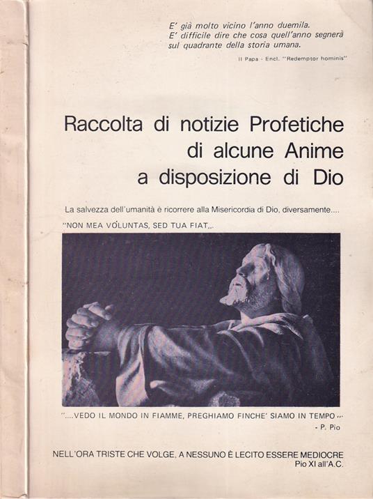 Raccolta di notizie profetiche di alcune anime a disposizione di Dio - copertina