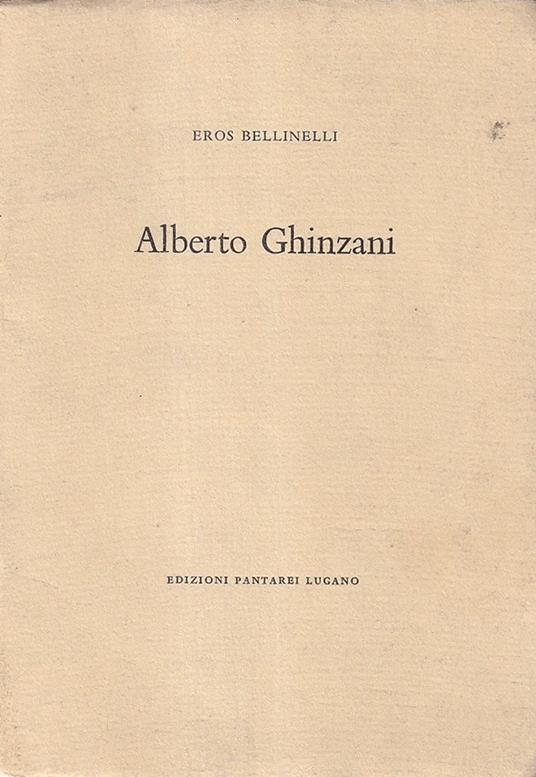 Alberto Ghinzani - Eros Bellinelli - copertina