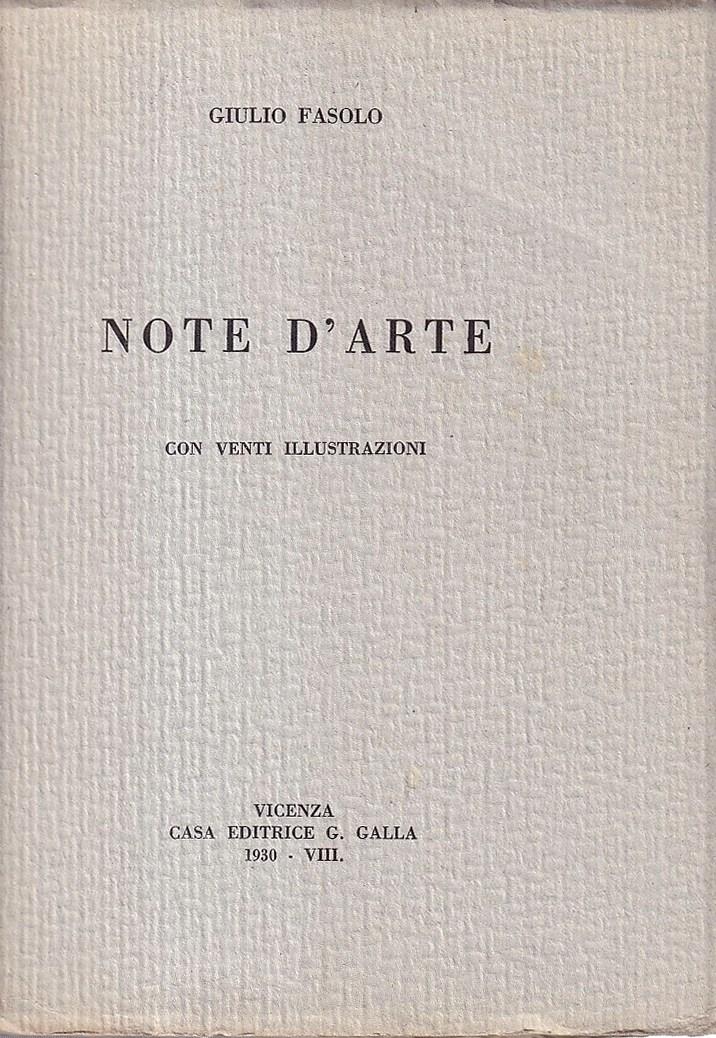 Note d'arte, con venti illustrazioni