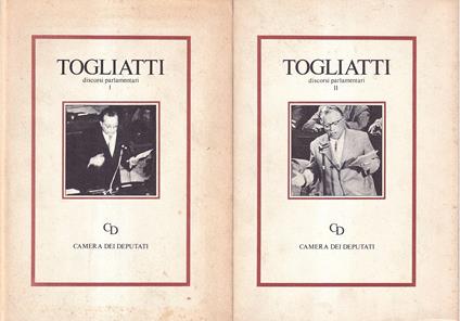 Discorsi parlamentari. Vol I° e II° - Palmiro Togliatti - copertina