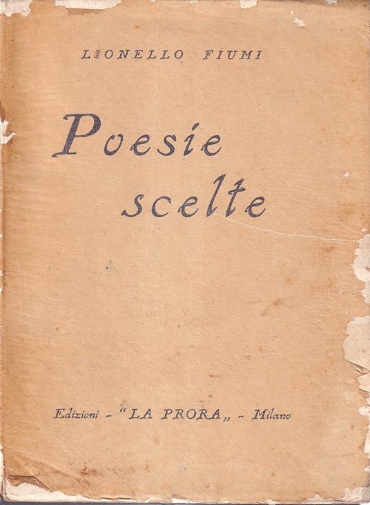 Poesie scelte - Lionello Fiumi - copertina