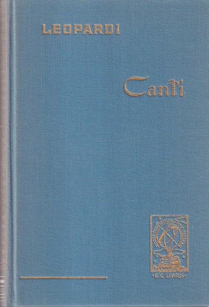 Canti - Giacomo Leopardi - copertina