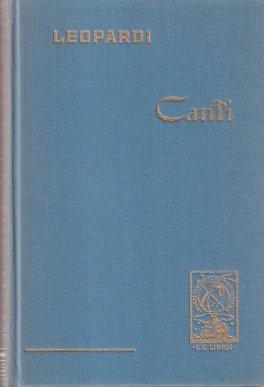 Canti - Giacomo Leopardi - copertina