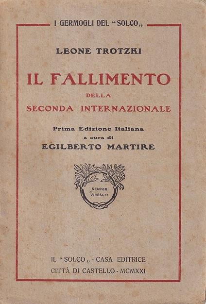 Il fallimento della Seconda Internazionale - Lev Trotsky - copertina
