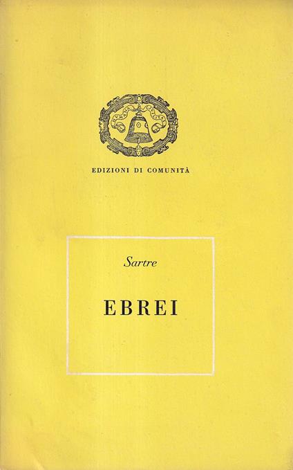 Ebrei - Jean-Paul Sartre - copertina