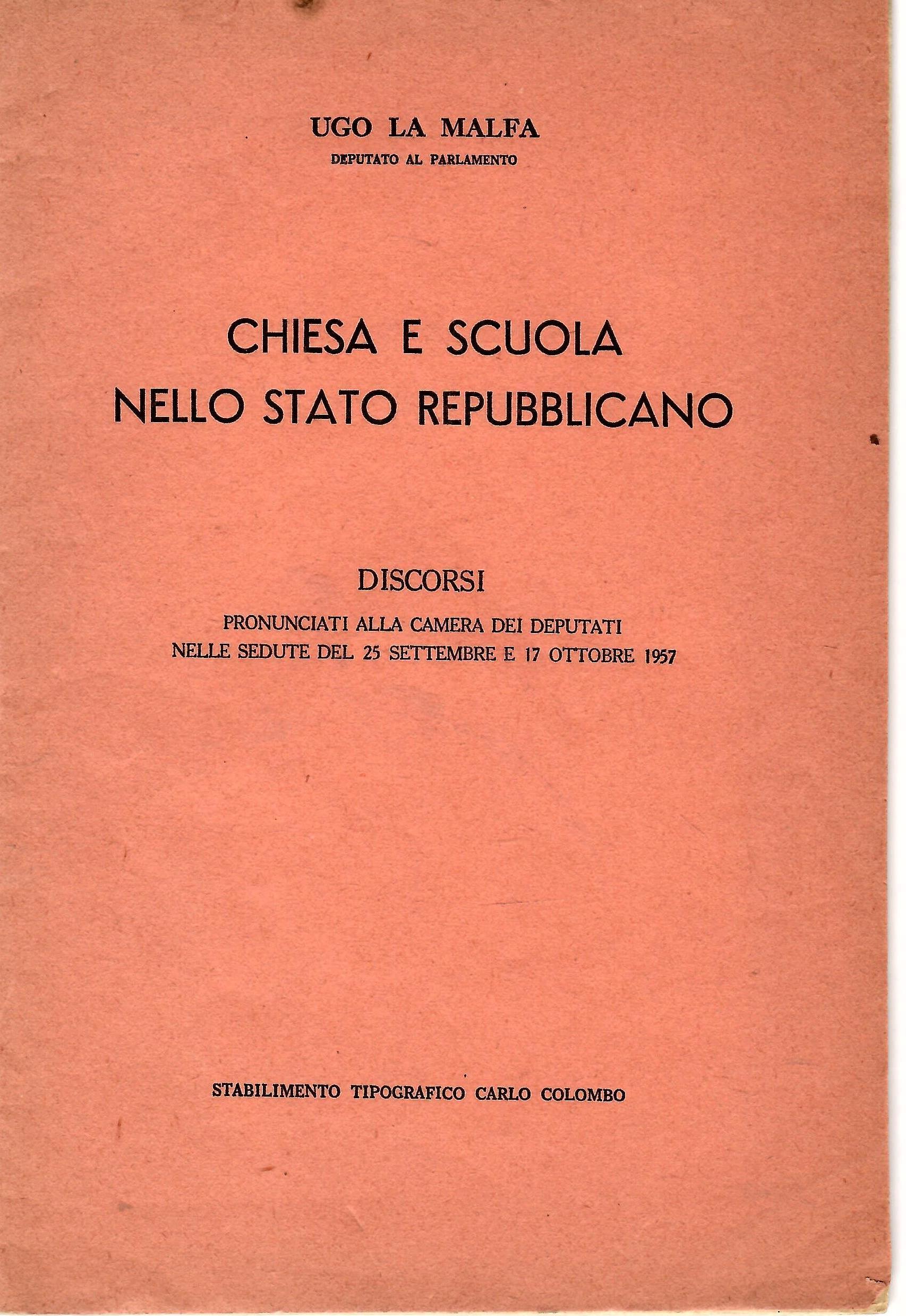 Chiesa e Scuola Nello Stato Repubblicano