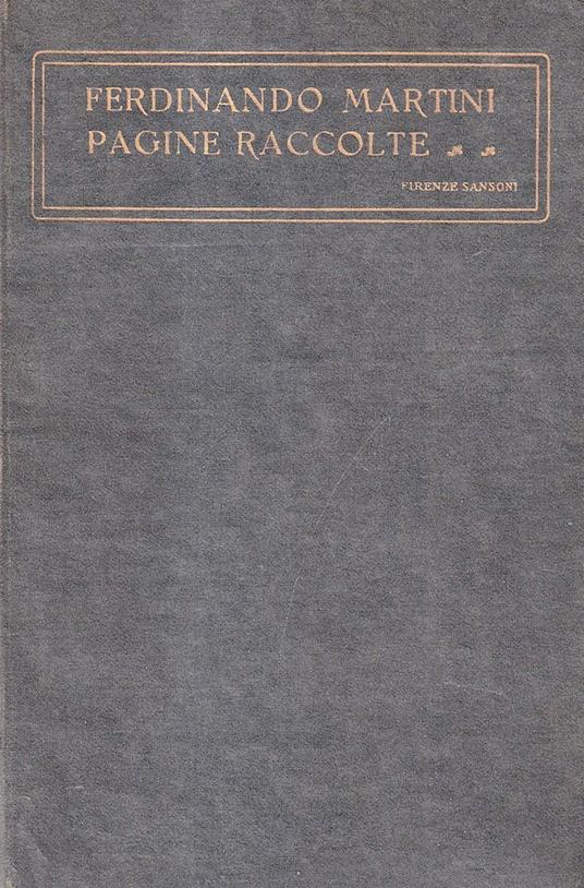 Pagine raccolte - Ferdinando Martini - copertina
