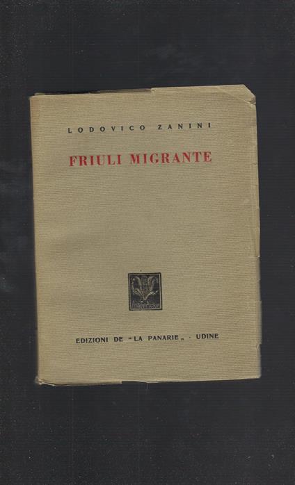 Friuli Migrante - Lodovico Manin - copertina