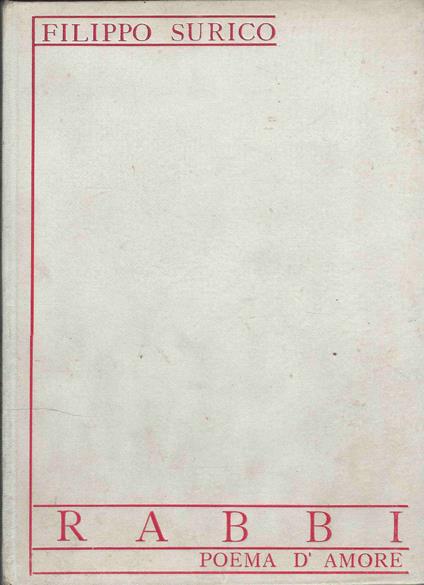 Rabbi. Poema D'amore - copertina