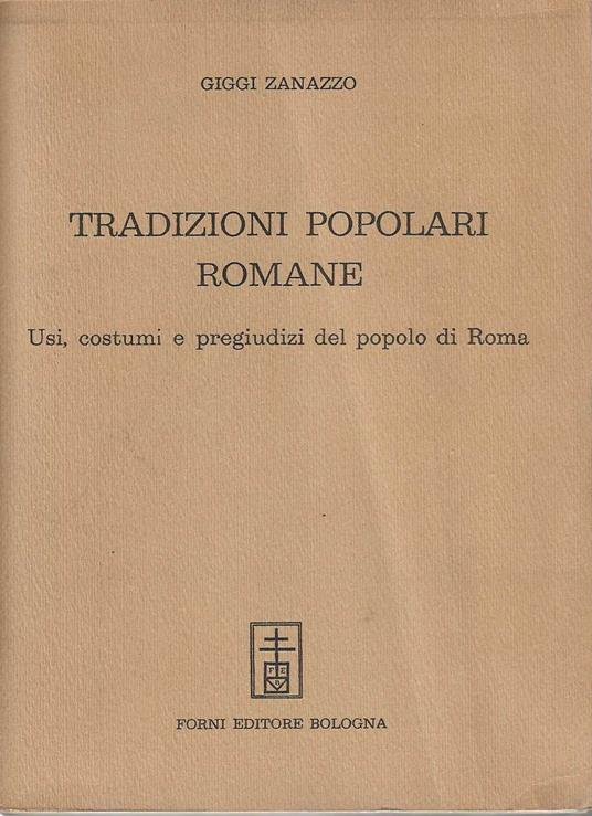 Tradizioni Popolari Romane - Giggi Zanazzo - copertina
