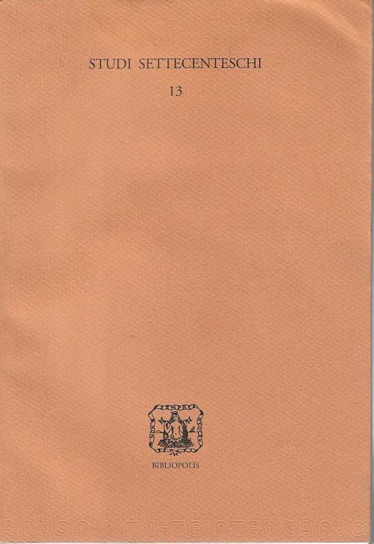 Studi Settecenteschi - 13 - copertina
