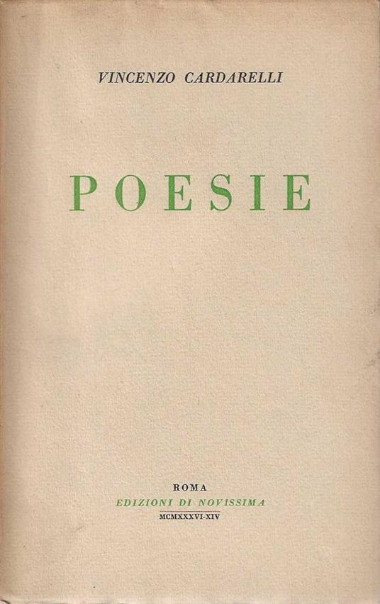 Poesie - Vincenzo Cardarelli - copertina