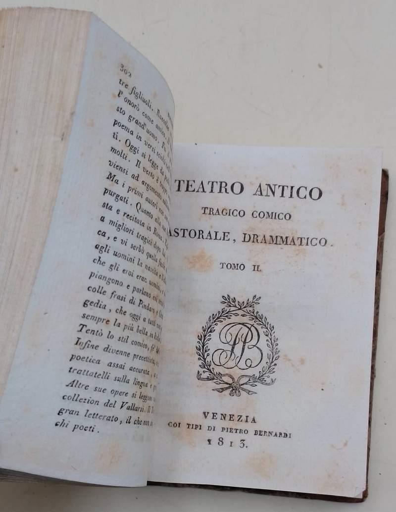 Teatro Antico Tragico Comico Pastorale Drammatico-2 Tomi-