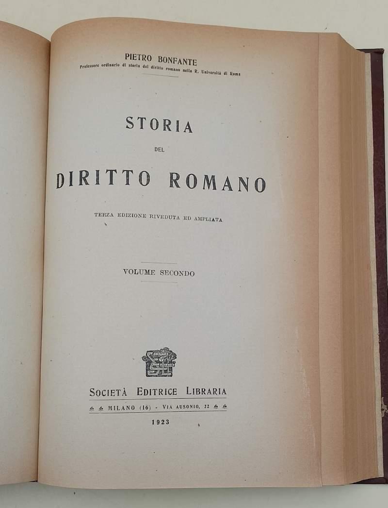 Storia Del Diritto Romano Voll. I E Ii-