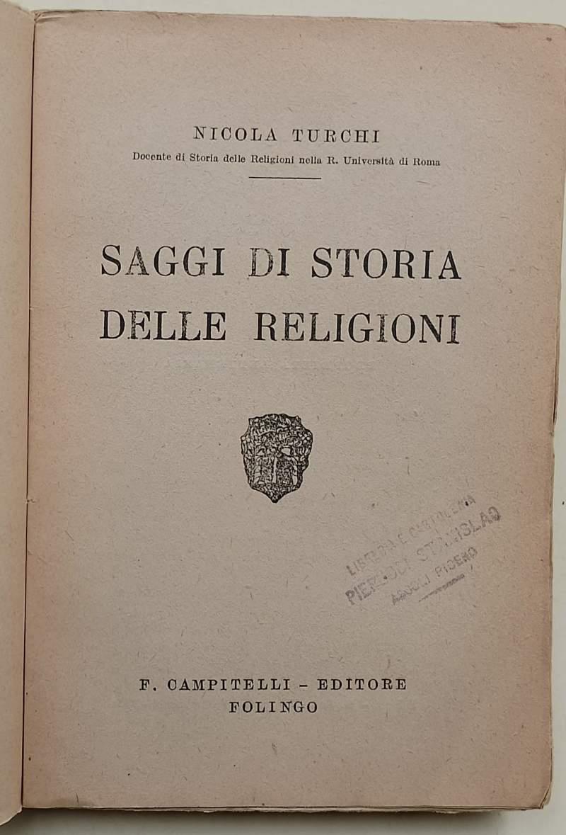 Saggi Di Storia Delle Religioni