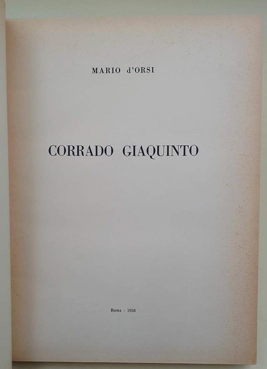 Corrado Giaquinto - copertina